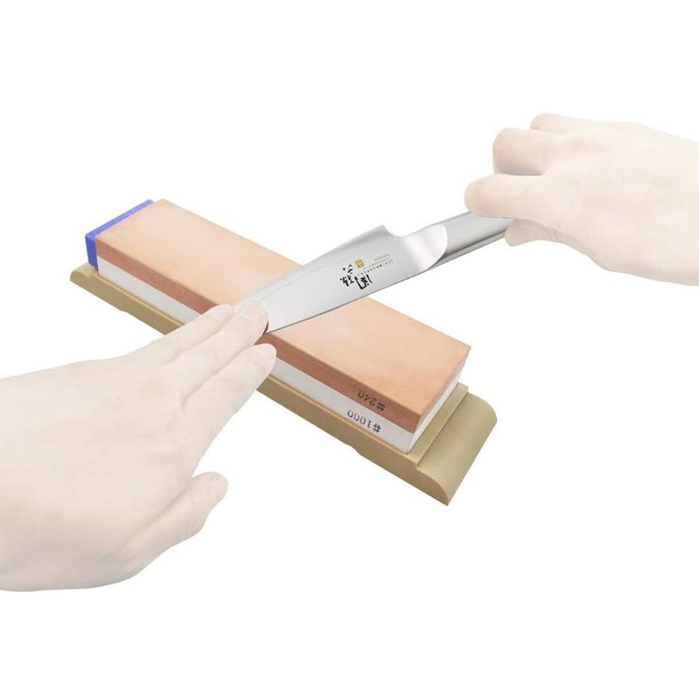 Kai Japanese Triple KNIFE SHARPENING Whetstone AP-0509  PROFESSIONAL GRADE - Picture 9 of 16